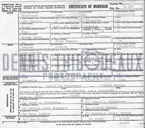 Mom and dad's marriage license1